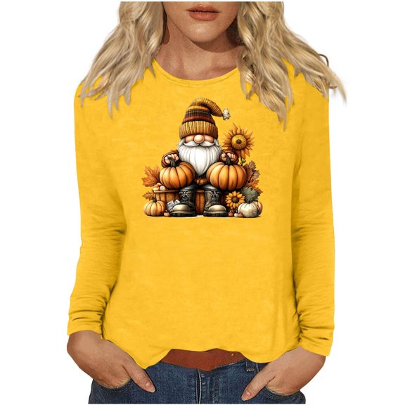 Wancir Thanksgiving Shirts for Women Thankful Grateful Blessed Shirt Leopard Pumpkin Tshirt Fall Shirt