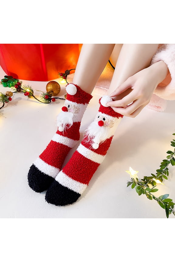 Wancir Thicker Fuzzy Socks, Fall Autumn Halloween Thanksgiving Socks, Stocking Stuffers Christmas Gifts for Women, Cozy Fluffy Soft Warm Winter Socks