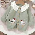 thumbnail image 1 of Wancir Toddler Baby Girl Boy Knit Cardigan Sweater Round Neck Long Sleeve Open Front Sweater Infant Fall Winter Clothes, 1 of 4
