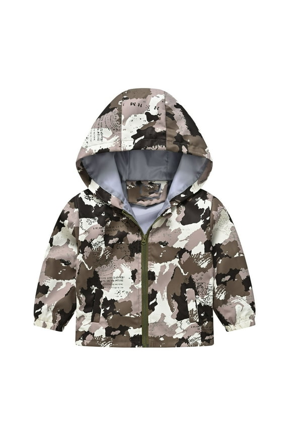 Wancir Toddler Boys Jacket Cartoon Dinosaur Animal Zipper Packaway Spring Autumn Hoodies Coat for Kids 4-14 Years