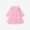 thumbnail image 1 of Wancir Toddler Girls Long Sleeve Dress Fall Autuman Cotton Casual Floal Jersey Shirt Dresses 1-6 Years, 1 of 3
