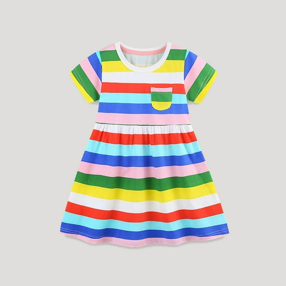Wancir Toddler Girls Long Sleeve Dress Fall Autuman Cotton Casual Floal Jersey Shirt Dresses