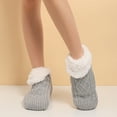 thumbnail image 1 of Wancir Toddler Kids Slipper Socks Winter Thick Fuzzy Warm Cozy Soft Sherpa Lined Socks Non Slip with Grippers 3-10T, 1 of 9