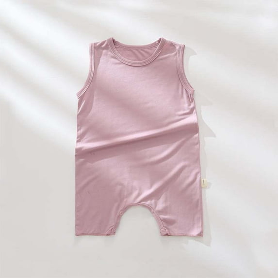 Wancir Toddler Romper Sleeveless Baby Boy Girl Ribbed One Piece Outfits 6M-3 Years