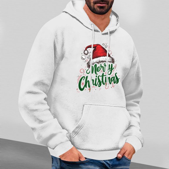 Wancir Unisex Christmas Hoodie for Men Couples Funny Holiday Hooded Sweatshirt