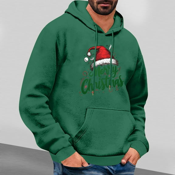 Wancir Unisex Christmas Hoodie for Men Couples Funny Holiday Hooded Sweatshirt