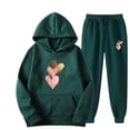 thumbnail image 1 of Wancir Unisex Hoodies Tracksuit Sweatsuits for Women Set Mens 2 Piece Hooded Sweatshirts and Sweatpant Set Jogger Sweatsuits, 1 of 5