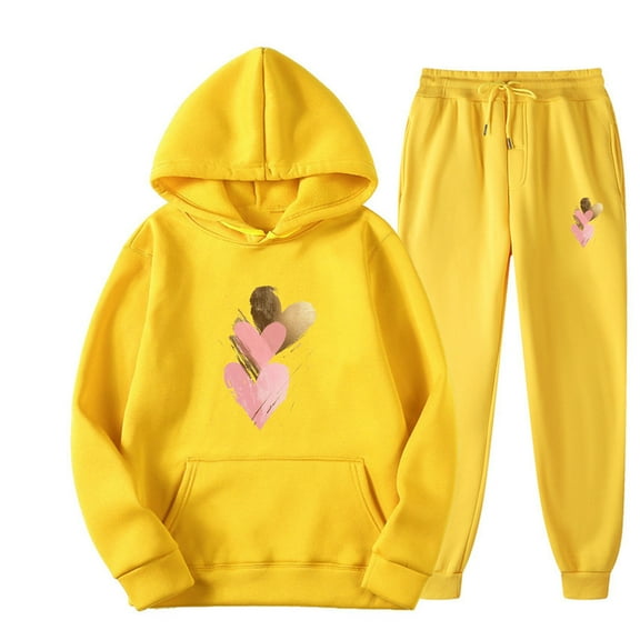 Wancir Unisex Hoodies Tracksuit Sweatsuits for Women Set Mens 2 Piece Hooded Sweatshirts and Sweatpant Set Jogger Sweatsuits