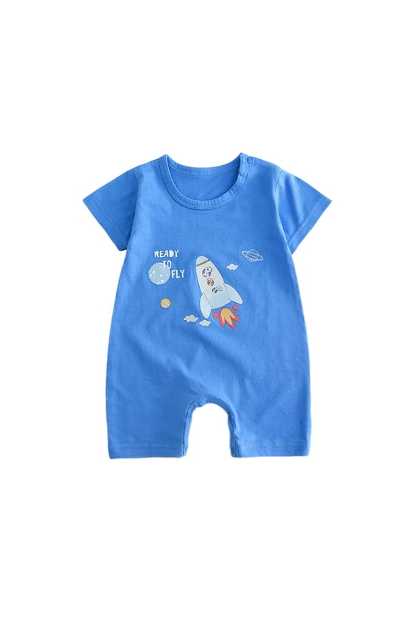 Wancir Unisex Newborn Baby Romper Ribbed Onesie Infant Short Sleeve Jumpsuit 1-12M