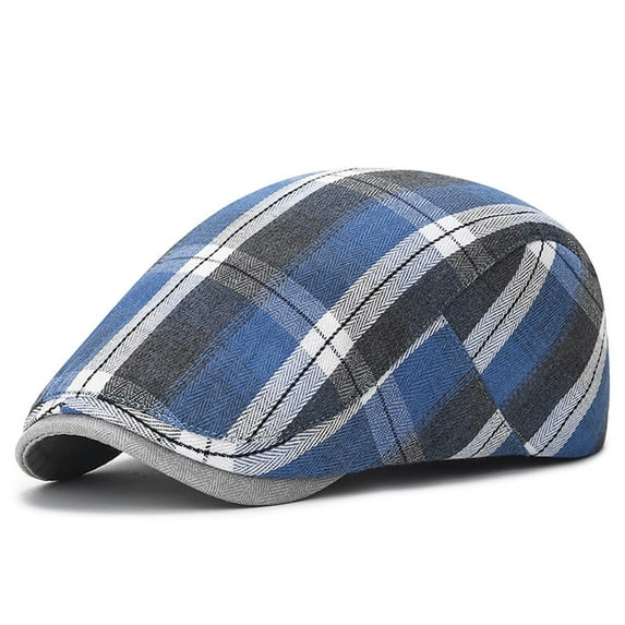 Wancir Unisex Newsboy Hat Adjustable Flat Cap Cotton Plaid Gatsby Ivy Golf Cabbie Hat
