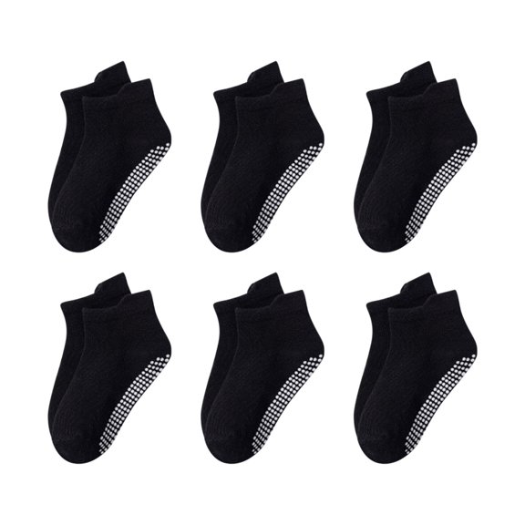 Wancir Unisex-baby Newborn 6 Pack Seamless Sport Half Cushion Crew Socks