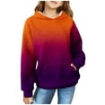 thumbnail image 1 of Wancir Waffle Hoodie for Girls Multicolored Comfy Hoodies Casual Trendy Sweatshirt Loose Fit Pullover Tops with Pocket, 1 of 4