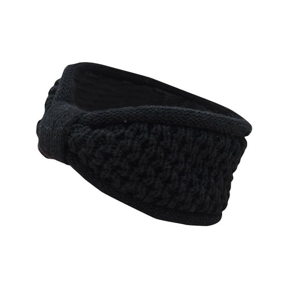 Wancir Warm Winter Headbands for Women Cable Crochet Turban Ear Warmer Headband Gifts with Plush