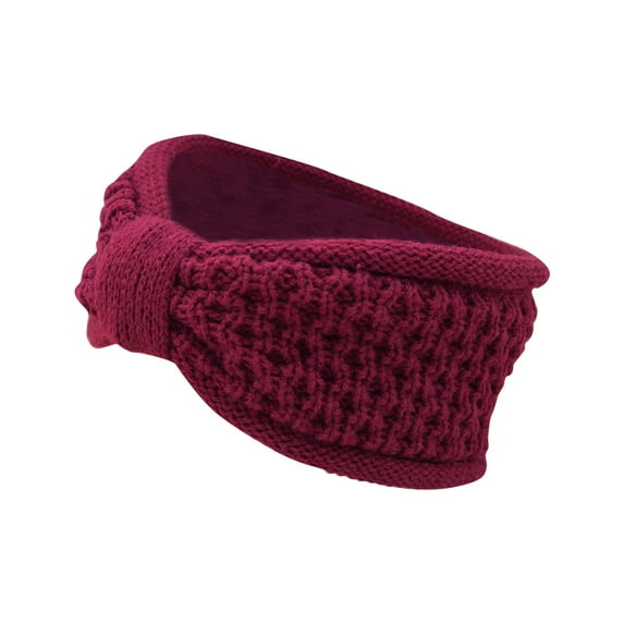 Wancir Warm Winter Headbands for Women Cable Crochet Turban Ear Warmer Headband Gifts with Plush