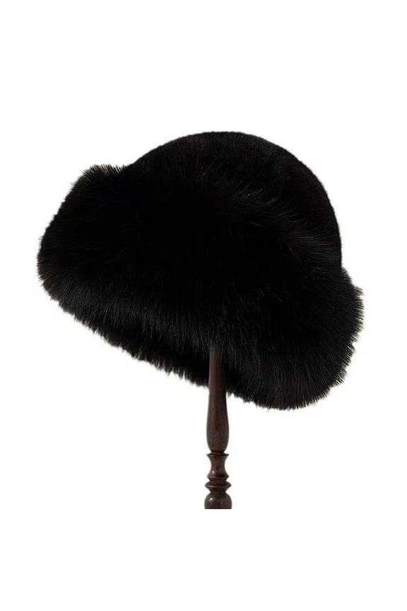 Wancir Winter Beanie Hats for Women with Ear Flaps Faux Fur Crochet Skull Cap Warm Outdoor Ski Snow