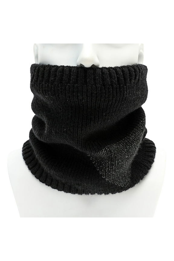 Wancir Winter Fleece Lined Knitted Neck Warmer Scarf Neck Gaiter for Women Mens Teens