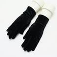 thumbnail image 1 of Wancir Winter Warm Thick Fleece Windproof Mittens Short Satin Gloves Opera Gloves Wrist Length, 1 of 3