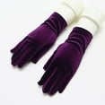 thumbnail image 1 of Wancir Winter Warm Thick Fleece Windproof Mittens Short Satin Gloves Opera Gloves Wrist Length, 1 of 3