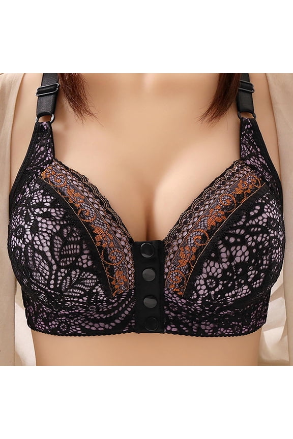 Wancir Woman's Front Buckle Given To Philandering Breast Lift Bra Without Steel Rim
