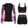 thumbnail image 1 of Wancir Women 3 Piece Rash Guard Long Sleeve Zip Up Swimsuits with UV UPF 50+ Swim Shirt Built in Bra, 1 of 6