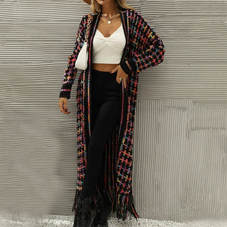 New Colorful Tassel Slim Cardigan Sweater New Colorful Tassel Slim Cardigan Sweater