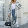 thumbnail image 1 of Wancir Women Boho Cardigan Sweater Open Front Maxi Knit Sweaters Aztec Tribal Tassel Fringe Thin Coat, 1 of 8