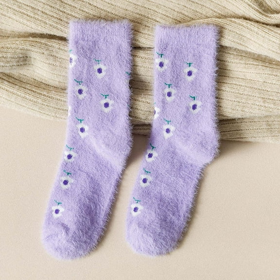 Wancir Women Fuzzy Fluffy Socks Cozy Slipper Socks Warm Soft Winter Plush Home Sleeping Socks Gifts