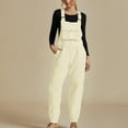 thumbnail image 1 of Wancir Women Long Casual Loose Bib Pants Overalls Baggy Rompers Jumpsuits with Pockets, 1 of 9