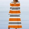 thumbnail image 1 of Wancir Women Long Sleeve V-Neck Casual Long Dress Pleated Waist Maxi Dresses with Pockets, 1 of 5