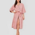 thumbnail image 1 of Wancir Women Robes Cotton Toweling Terry Extra Long Robe Lovers Soft Bathrobes Ladies Nightrobe Sleepwear Casual Home, 1 of 9