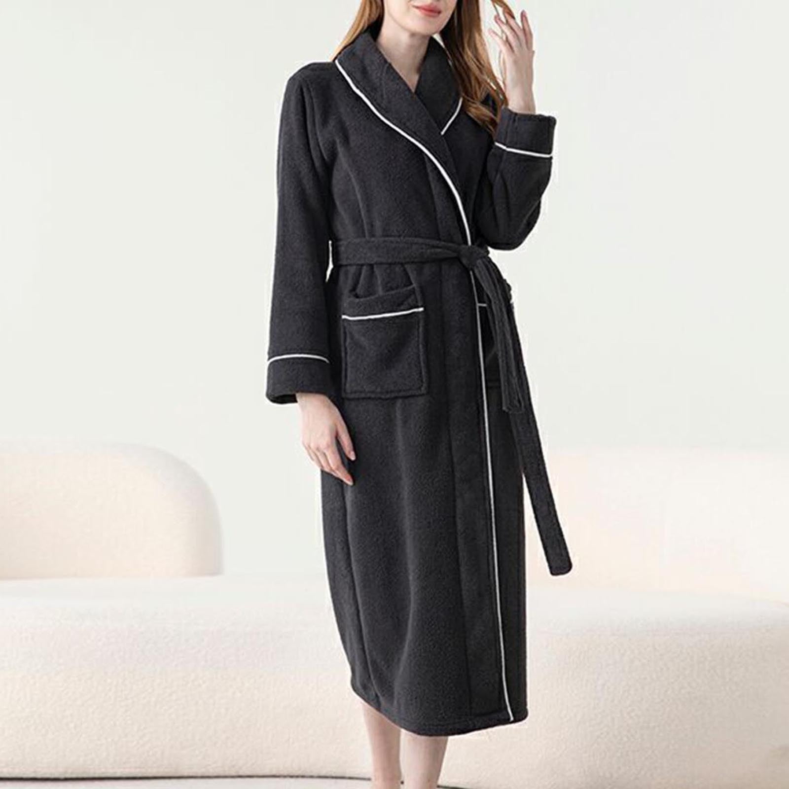 Comfortable Robe Wancir Women Robes Long Knit Bathrobe Soft Sleepwear Comfortable Ladies ...