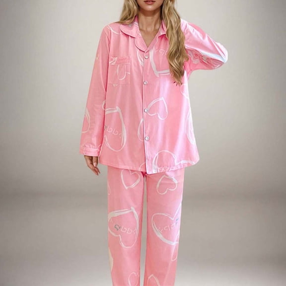 Wancir Women Satin Silky Pajama Set 2 Piece Loungewear Y2k Button Up Blouse Pjs Pants Pajamas