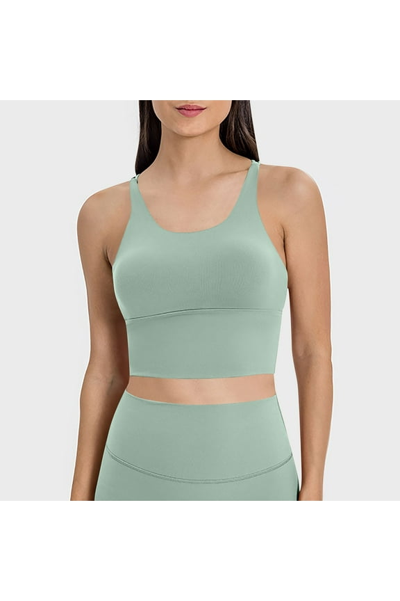 Wancir Women Sports Bra Bikini Top Only Swim Bra Athletic Swim Top Scoop Neck Bathing Suit Top