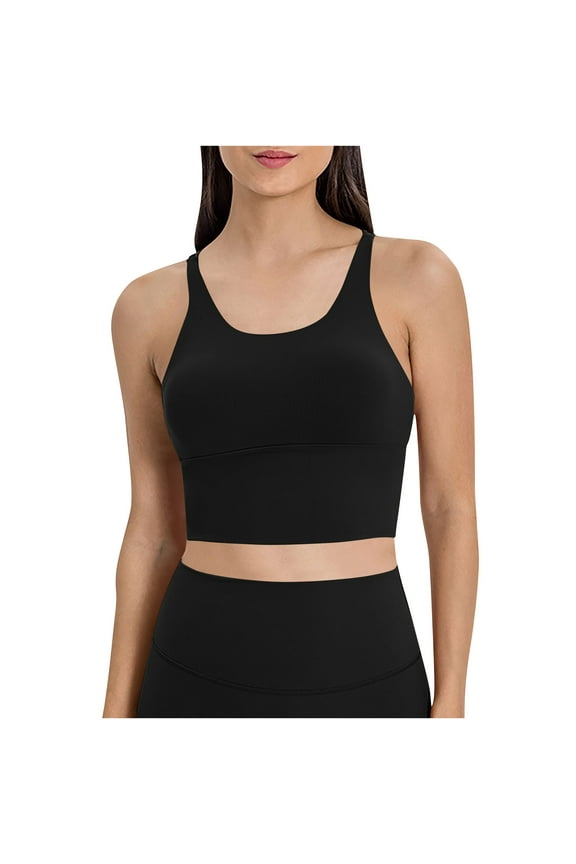 Wancir Women Sports Bra Bikini Top Only Swim Bra Athletic Swim Top Scoop Neck Bathing Suit Top