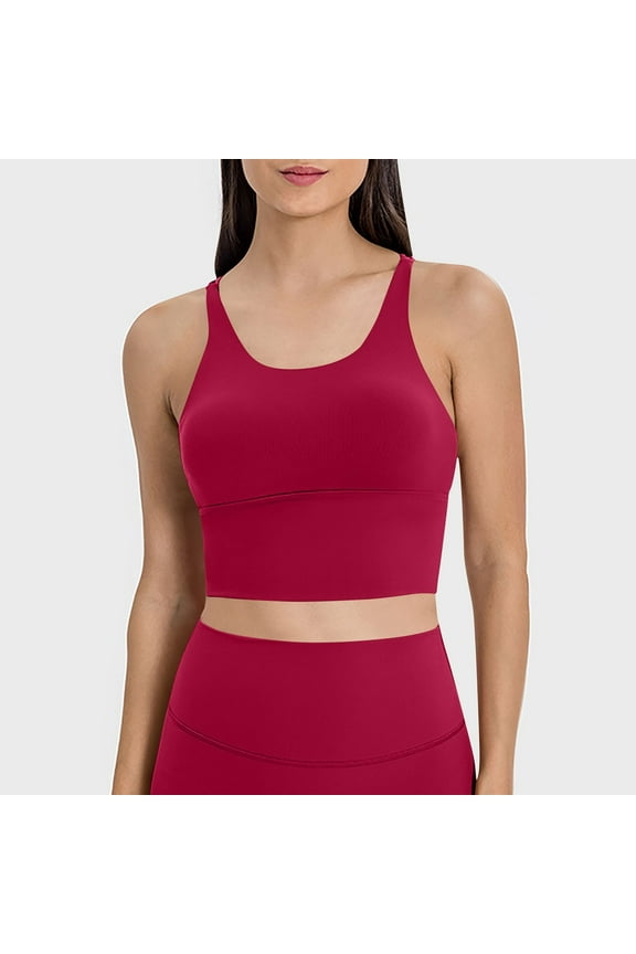 Wancir Women Sports Bra Bikini Top Only Swim Bra Athletic Swim Top Scoop Neck Bathing Suit Top