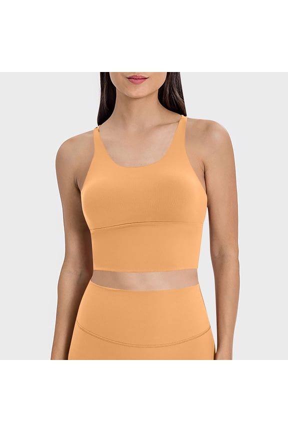 Wancir Women Sports Bra Bikini Top Only Swim Bra Athletic Swim Top Scoop Neck Bathing Suit Top