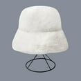 thumbnail image 1 of Wancir Women Winter Faux Fur Plaid Bucket Hat Fuzzy Warm Stylish Fisherman Caps for Men Teen Girls Fishing Hat, 1 of 3