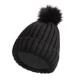 thumbnail image 1 of Wancir Women Winter Warm Crocheted Hat Windproof Beanies Caps Thick Fleece Lining Cold Weather Wool Knit Beanie, 1 of 2