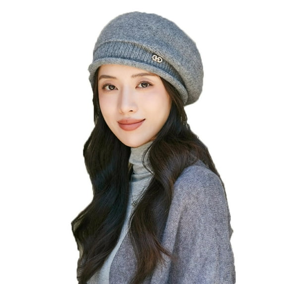 Wancir Women Wool Beret Hat French Style Winter Warm Solid Color Classic Knit Beret Cap