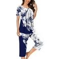 thumbnail image 1 of Wancir Women's 100% Cotton Pajama Set|Long-Sleeved with Pants PJs |Button Down Front Top&Drawstring Waist Bottom Nightwear, 1 of 5