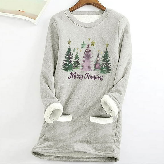 Wancir Women's 2024 Winter Fuzzy Fleece Sweatshirt Faux Shearling Warm Sherpa Pullover Outwear With Pockets