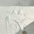thumbnail image 1 of Wancir Women's 3 Piece Halter String Fishnet Bikini Swimsuit with Wrap Cover Up, 1 of 6