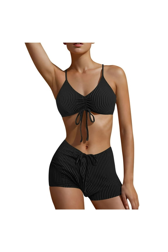 Wancir Women's Bikini Sets Women Two Bikini Set Padded Push Up Swimwear Swimsuit