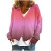 Wancir Women's Cable Knit Long Sleeve Open Front Cardigan Sheep V-Neck Button Down Embroidery Wool Blend Sweater Coat Outwear