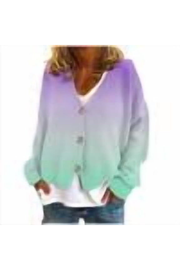 Wancir Women's Cable Knit Long Sleeve Open Front Cardigan Sheep V-Neck Button Down Embroidery Wool Blend Sweater Coat Outwear