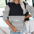 thumbnail image 1 of Wancir Women's Casual Long Sleeve Color Block Tops Crewneck Sweatshirts Cute Loose Fit Pullover, 1 of 6