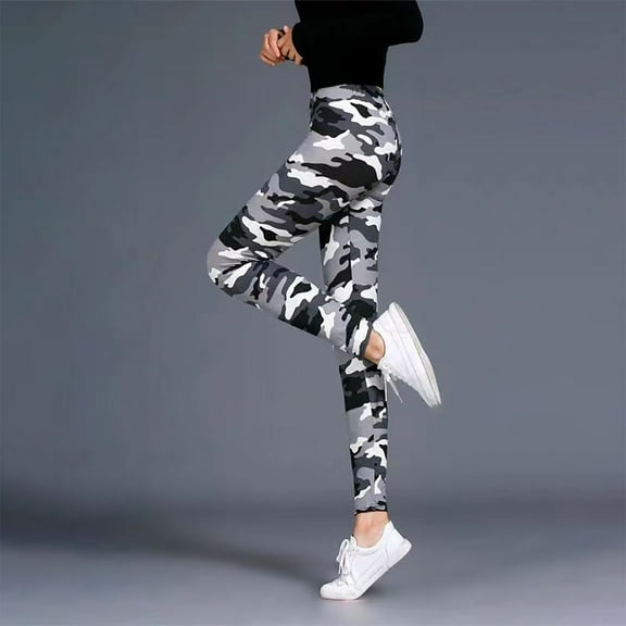 Wancir Women's Cozy Camouflage Yoga Joggers Pants Loose Workout Sweatpants Comfy Lounge Pants