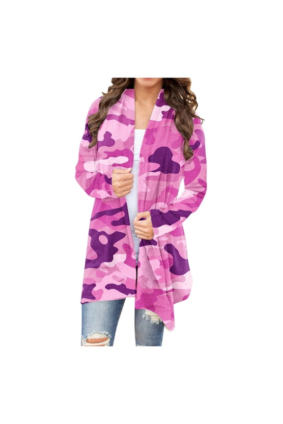 Wancir Women's Crew Neck Button Down Long Sleeve Cardigan Sweater