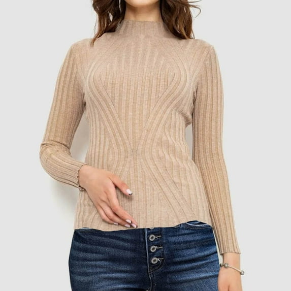 Wancir Women’s Cute Cropped Sweater Top Cable Knit Crew Neck Pullover Light Weight