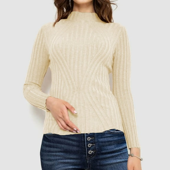 Wancir Women’s Cute Cropped Sweater Top Cable Knit Crew Neck Pullover Light Weight